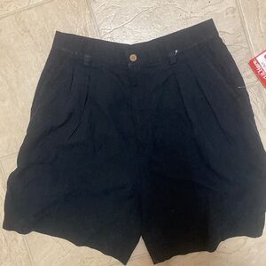 Tommy Bahama Womens Silk Pleated Shorts Blue Summer  Size 10 EUC